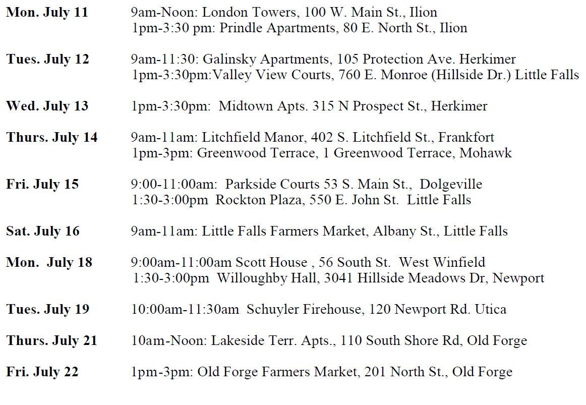 Coupon distribution schedule